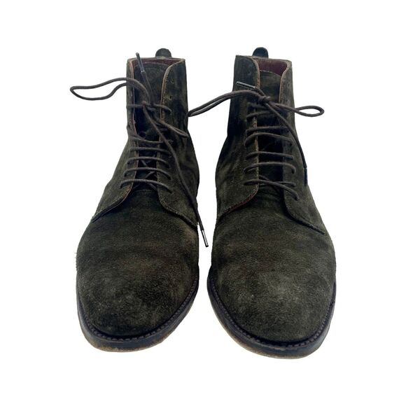 Cheaney & Sons Suede Derby Boot in Olive Green UK 7 US 8 EU 41 $425 - Picture 6 of 11